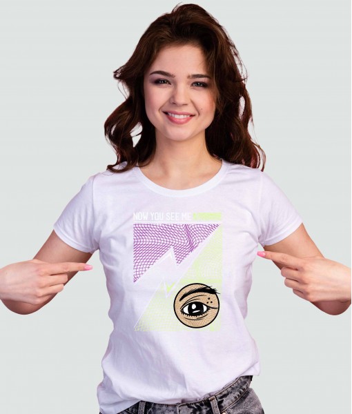 Дамска тениска с щампа Арт Now you see me - TShirtArtShop.com